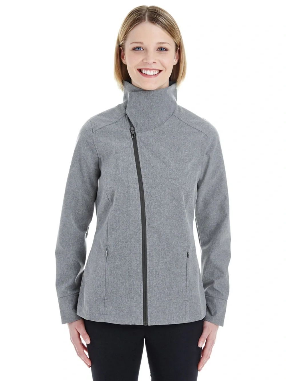North End XL Gray Techno Full Zip High Neck Lightweight Waterproof Jacket